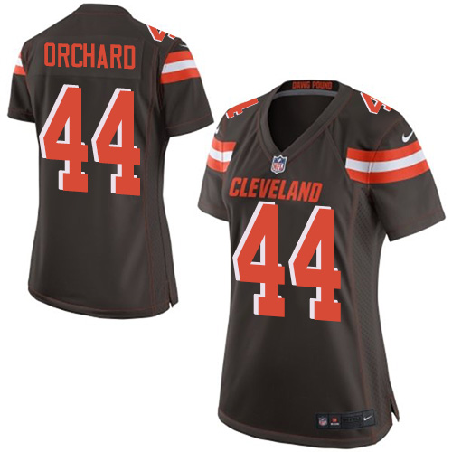Women's Game Nate Orchard Nike Jersey Brown Home - #44 NFL Cleveland Browns